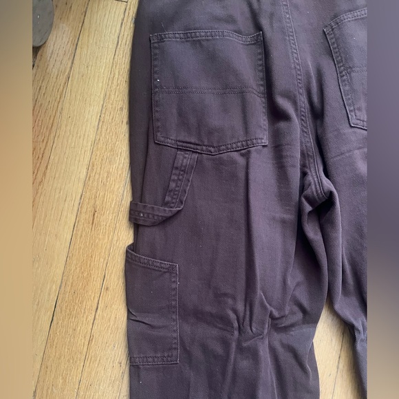 Brown straight leg cargo trousers - Picture 7 of 10